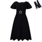 High-waisted Solid-color Elegant European And American-style Dress