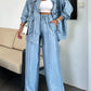 Women's Clothing Straight-leg Trousers Two-piece Set Solid Color Fashion