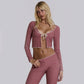 French Retro Slim-fit Plaid Long-sleeved Lace-up T-shirt Cardigan