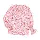 Women's Loose V-neck Casual Long-sleeved Floral Chiffon Shirt