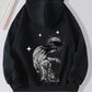 Women's Brushed Hoody Plain Letter Jesus Print