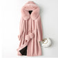 Fashion New Product Fur Women's Mid-length Slim Coat