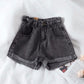 Vintage High Waist Slacks Denim Shorts