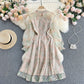Slim Fit Short Heavy Duty Embroidered Lace Skirt With Fungus Collar