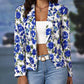 Cardigan Coat Candy Color Loose Print Casual Long Sleeve Ladies