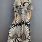 V-neck Printed High Waist Plus Size Women's Jumpsuit