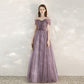 Purple Host Star Sky Toast Dress Shoulder To Shoulder