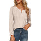 Women's V-neck Long Sleeve Stripes Top