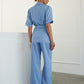 Temperament Fashion Retro Short Sleeve Waist Pants