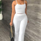 Pantalon à pattes d'éléphant de couleur unie, costume simple et tendance