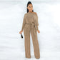 Ladies Fashion High Stretch Loose Jumpsuit