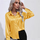 One Button Satin Shirt Temperament Long Sleeve Shirt