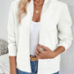 Jacquard Hooded Casual Long Sleeve Cardigan Zipper Coat
