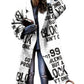Coat Print Dragon And Phoenix Woolen