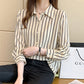 Fashion Personality Stripe Printed Shirt Women
