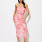 Women's Tie-dye Tube Top Printed Vest Skirt Suit