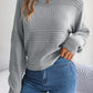 Casual Solid Color Pullover Sweater Women