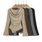 Women's American-style Off-shoulder Flared Long-sleeved Base