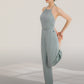 Women's Halter Beauty Back Fitness Jumpsuit