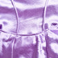 Sling Solid Satin U-Neck Bow Irregular Backless Top