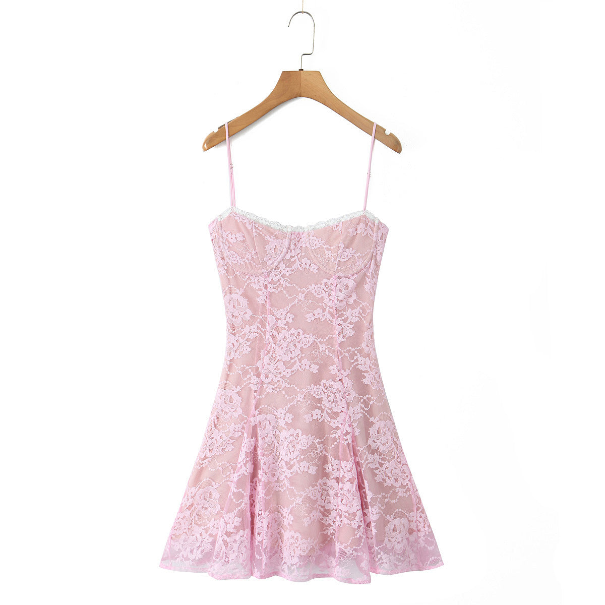 Lace Blouse Suspender Skirt Two-piece Set