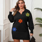 Wool Embroidery Flower Stitching Woolen Skirt