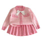 Cardigan Knitted Crew Neck Coat Skirt