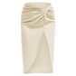 Women's High Waist Twisted Irregular Skirt