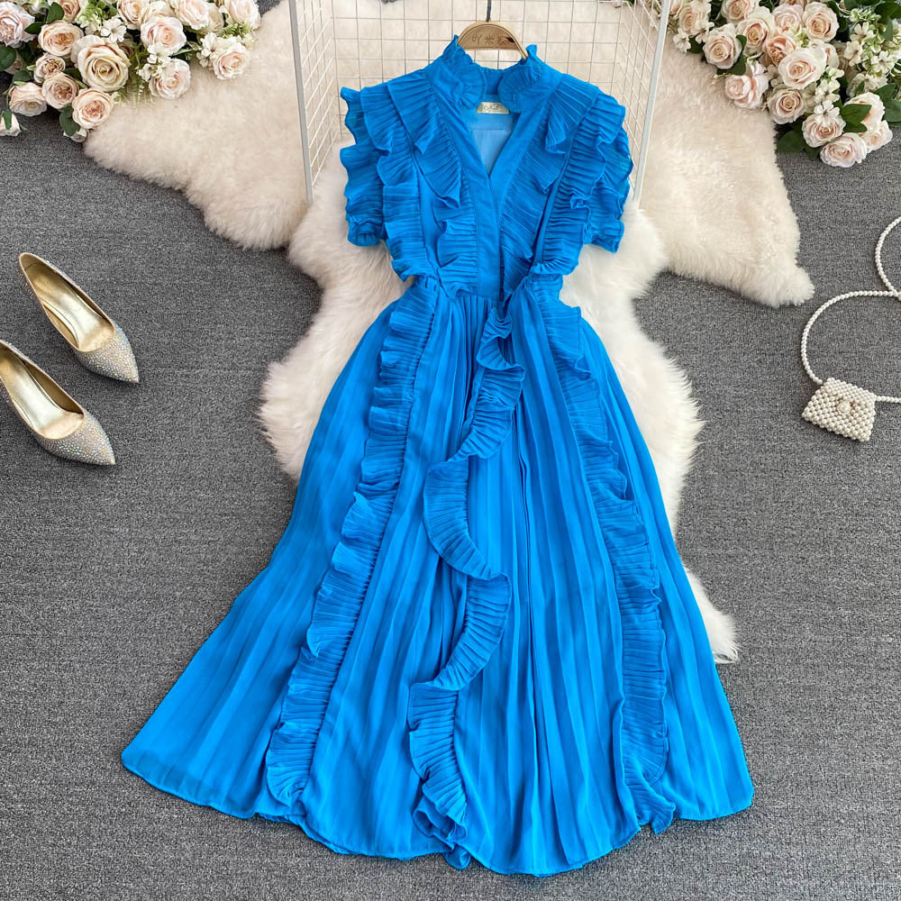 Ladies Fashion Personality Pleated Dress