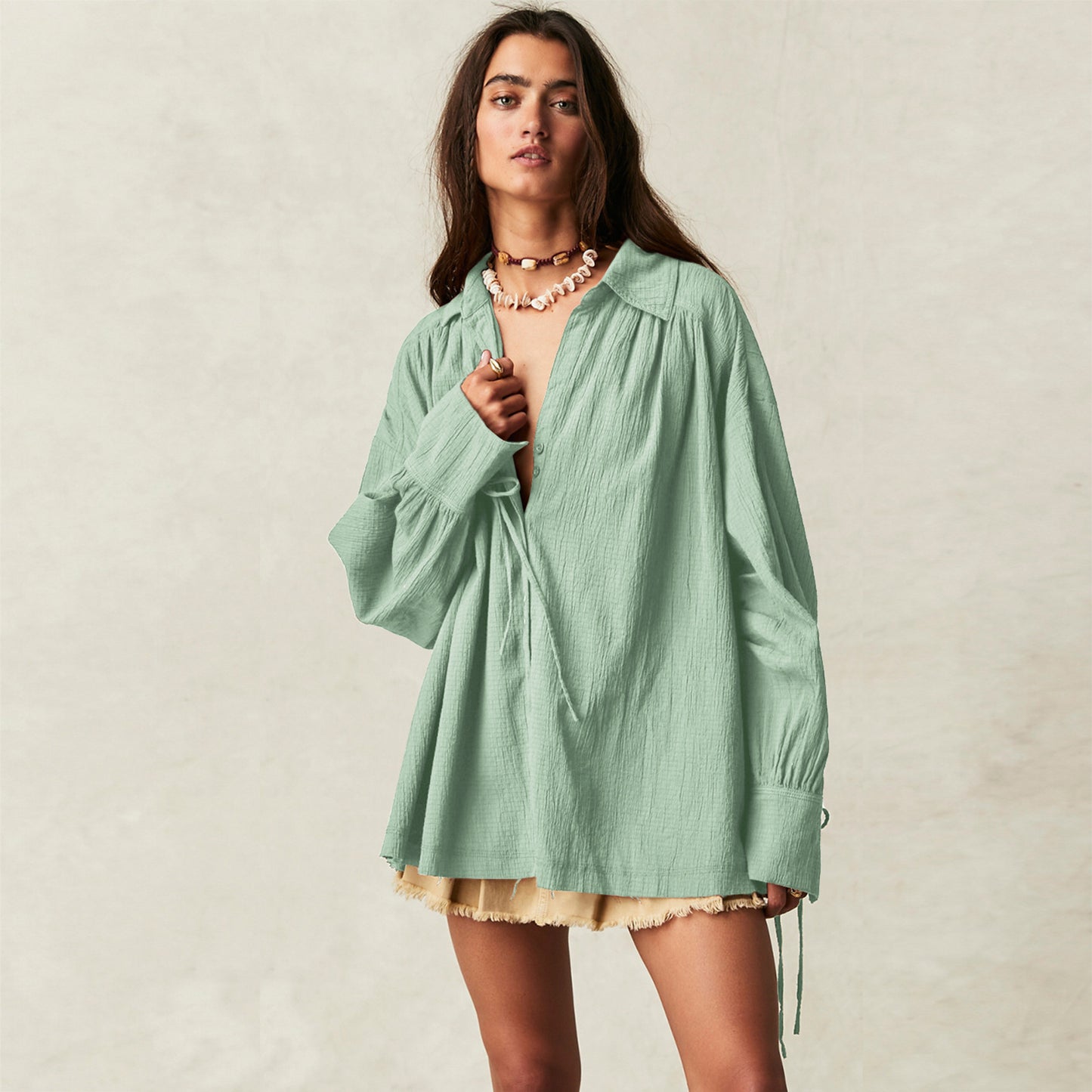 Casual Top Versatile Lantern Sleeve Jacket