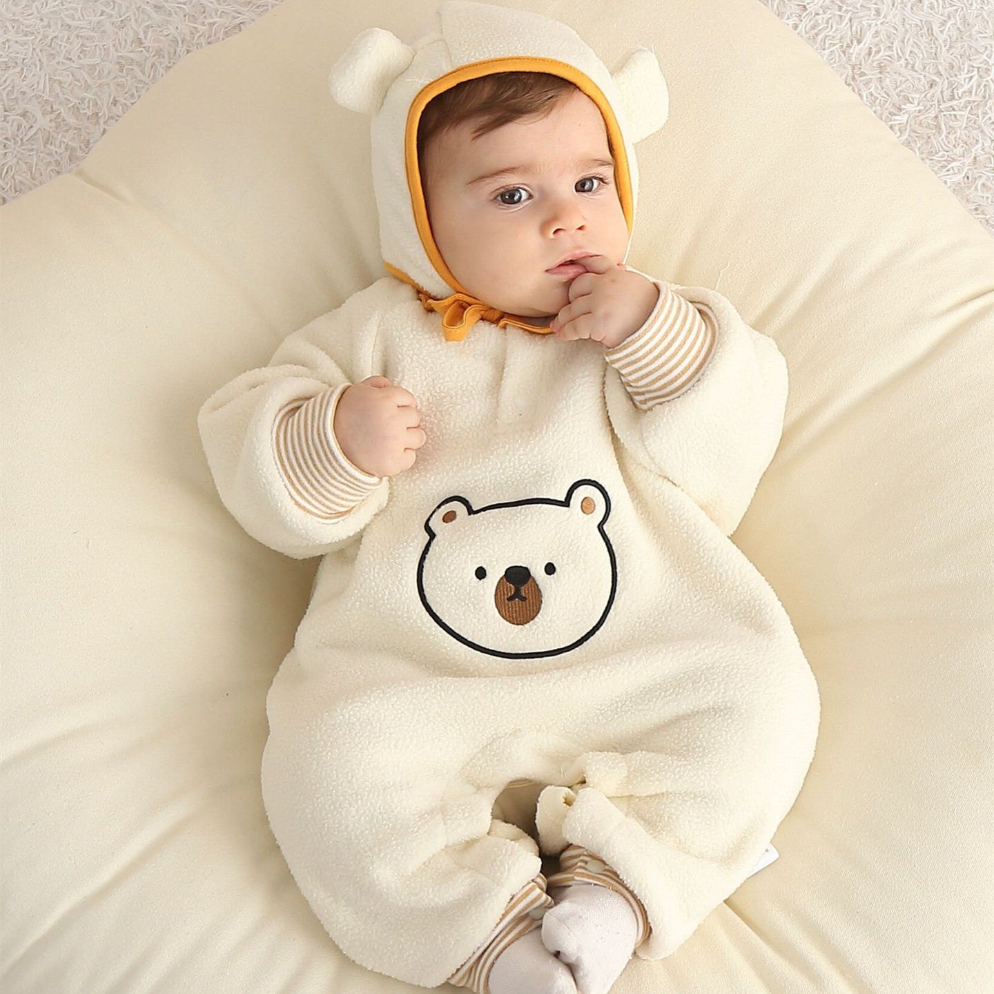 Baby Jumpsuits Autumn And Winter Polar Fleece Bear Baby Jumpsuit