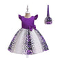 Girls' Fashion Casual Flounced Sleeve Polka Dot Printed Dress