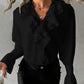 Women's V-neck Solid Color Shirt