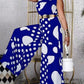 Summer Fashion Polka Dot Squandered Waist Jumpsuit Women