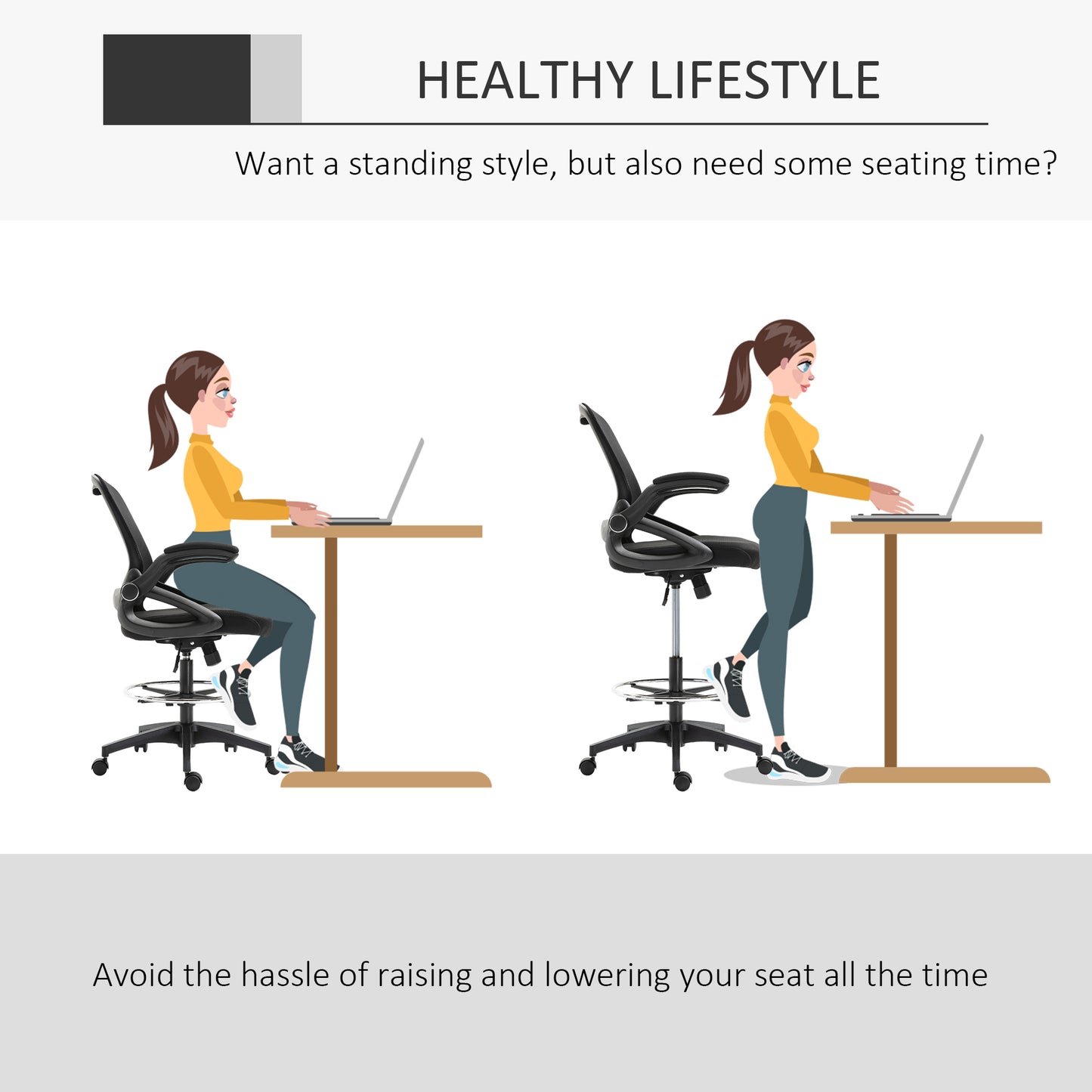 Ergonomic High Back Office Chair Swivel Reclining Computer Desk Chair with Retractable Footrest