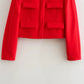 Flip Pocket Casual Women's Clothing Polo Collar Long Sleeve Suit Coat