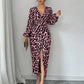 Women's Casual Loose Simple Leopard-Print Dress