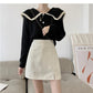 Corduroy A- Line Skirt Autumn And Winter College Style High Waist
