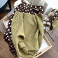 Slim And Exposed Clavicle Twist Large-sleeved Knit Sweater Top Women's