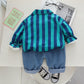 Children's Casual Long Sleeve Shirt Cardigan Jeans Suit