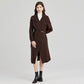 Autumn And Winter Western Style European And American Style Loose Large Twist Lapel Sweater Coat With Belt