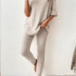European And American Home Two-piece Drop-shoulder T-shirt And Leggings