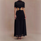 Sleeveless Hooded Midriff Baring Figure-hugging Dress