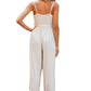 Casual Fashion V-Neck Suspender Solid Color Jumpsuit Women