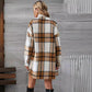 Ensemble jupe-manteau décontracté en laine pour femme
