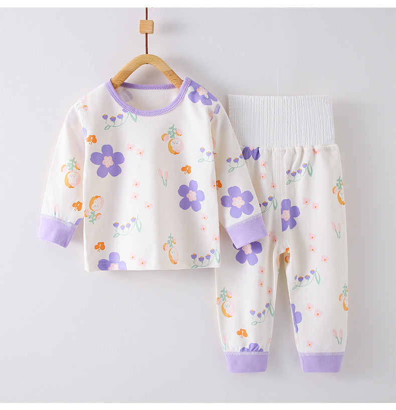 Sous-vêtements en pur coton taille haute pour nouveau-né, protection du ventre, combinaison fendue