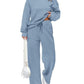 Casual Wide Leg Pocket Trousers Suit