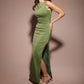 Female Retro Hip-wrapped Slit Slim-fitting Dress