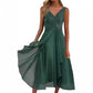 Sleeveless Dress Chiffon Stitching Lace Hollow Women