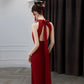 Women's Banquet Neck Hanging Evening Dress